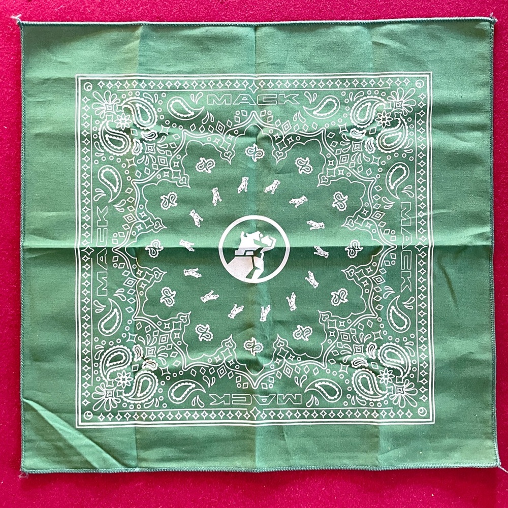 Mack Truck Bandana Handkerchiefs w/ Bulldog Pins NWOT